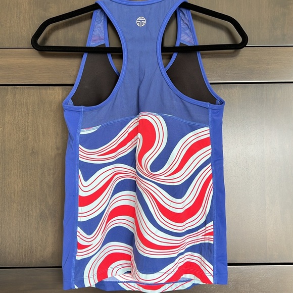 TORY BURCH SPORT - racerback tank top - shell bra- size Medium - Picture 4 of 5
